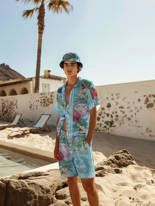 TAJO | Printed Bucket Hat|| TAJO  | Shorts De Bain Imprimés À Taille Élastique (Copy)