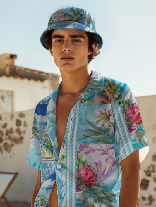 TAJO | Printed Bucket Hat|| TAJO  | Shorts De Bain Imprimés À Taille Élastique (Copy)