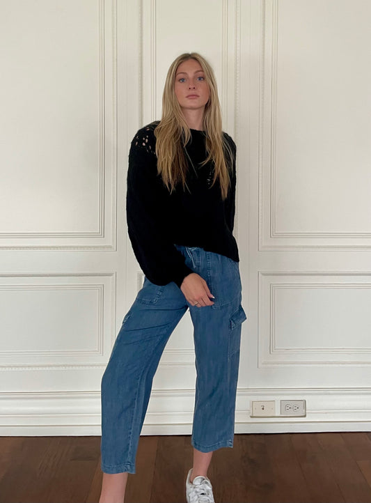 ALEXIA | Cropped tencel cargo || ALEXIA | Cargo court en tencel