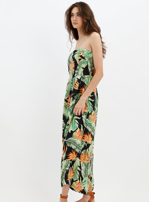 LAMA | Wide leg floral Jumpsuit ||LAMA | Combinaison fleurie jambe large