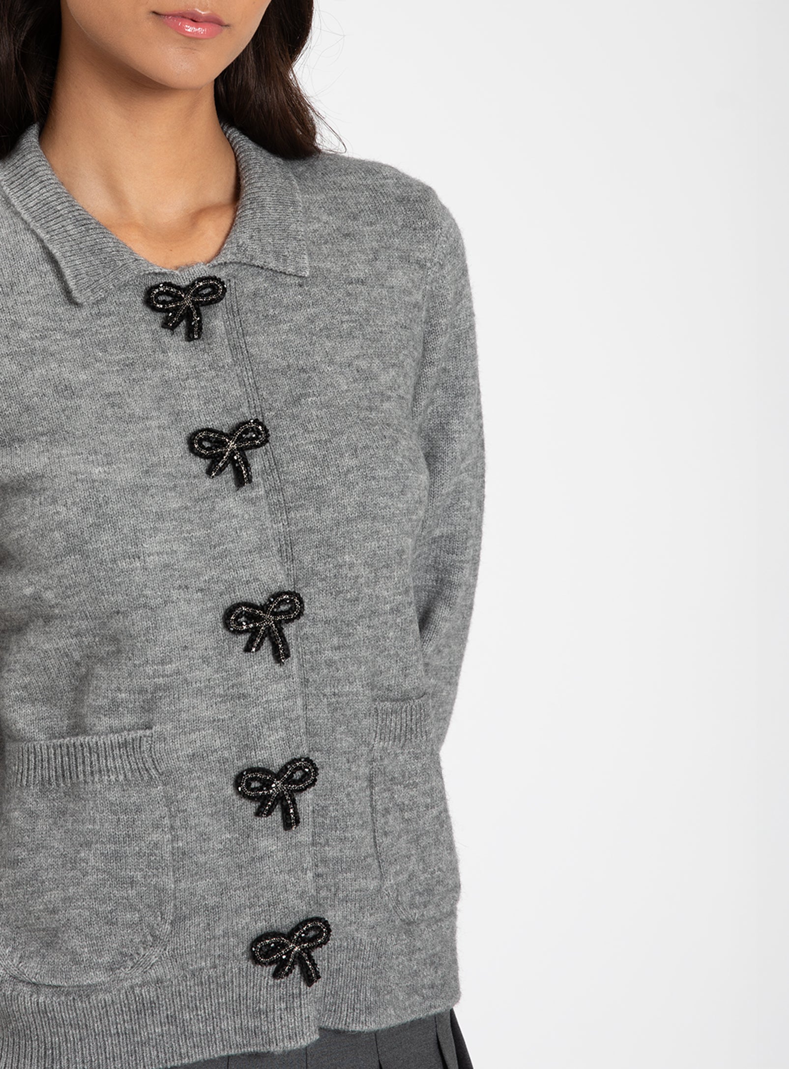 ILONA | Pearl Button Knit Cardigan