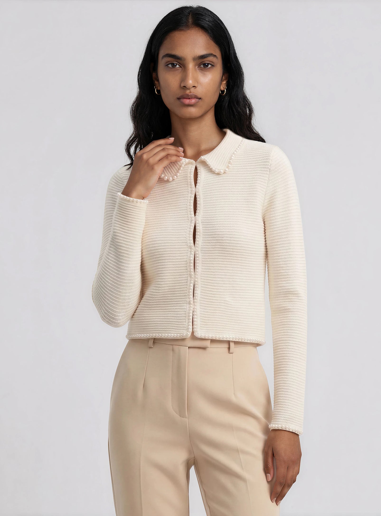 ALIA | Trim Knit Cardigan