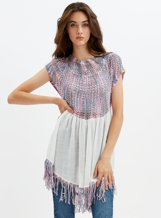 YOT | Mix media midi dress || YOT | Robe midi mix media
