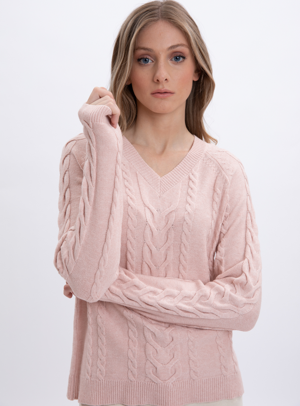 Pink 2025 cable knit