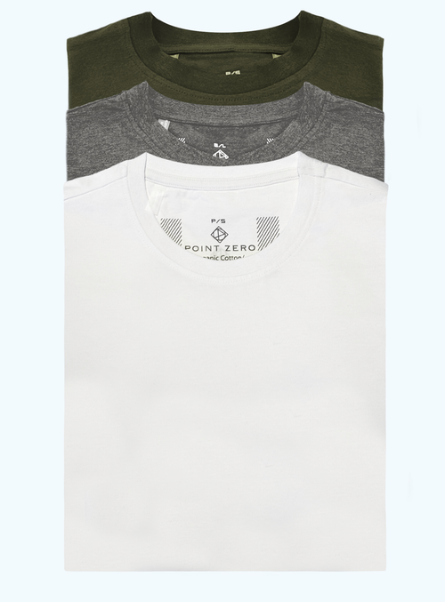 3-Pack Cotton Organic Long Sleeves T-shirts || Pack de 3 t-shirt à manches longues en coton biologique