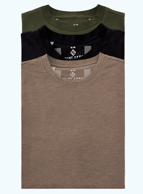 3-Pack Cotton Organic Long Sleeves T-shirts || Pack de 3 t-shirt à manches longues en coton biologique