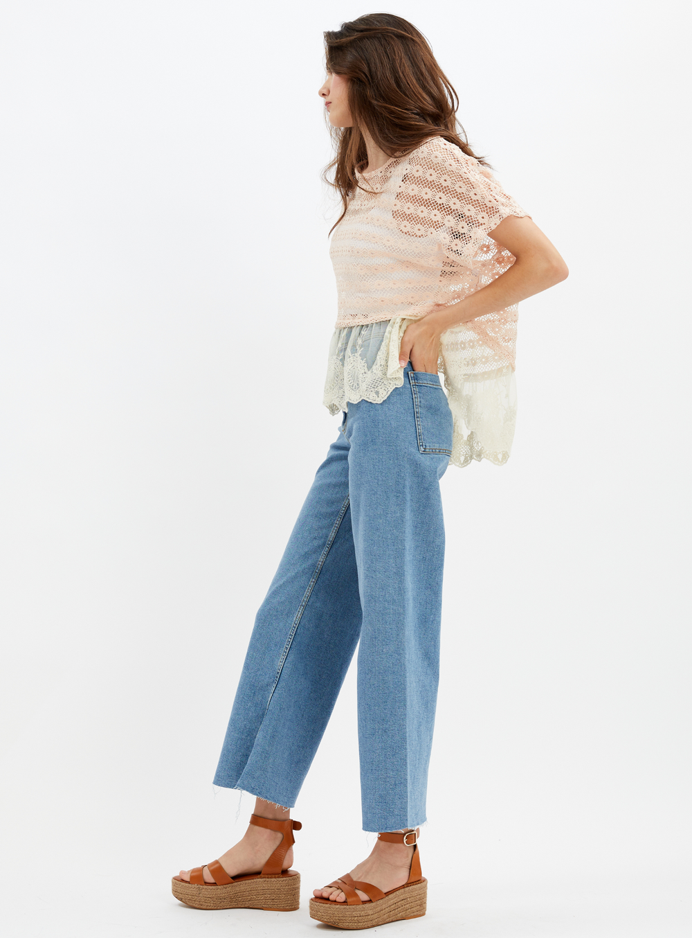 COCO | Sheer Extended Shoulder Shirt || COCO | Haut Transparent à épaules larges