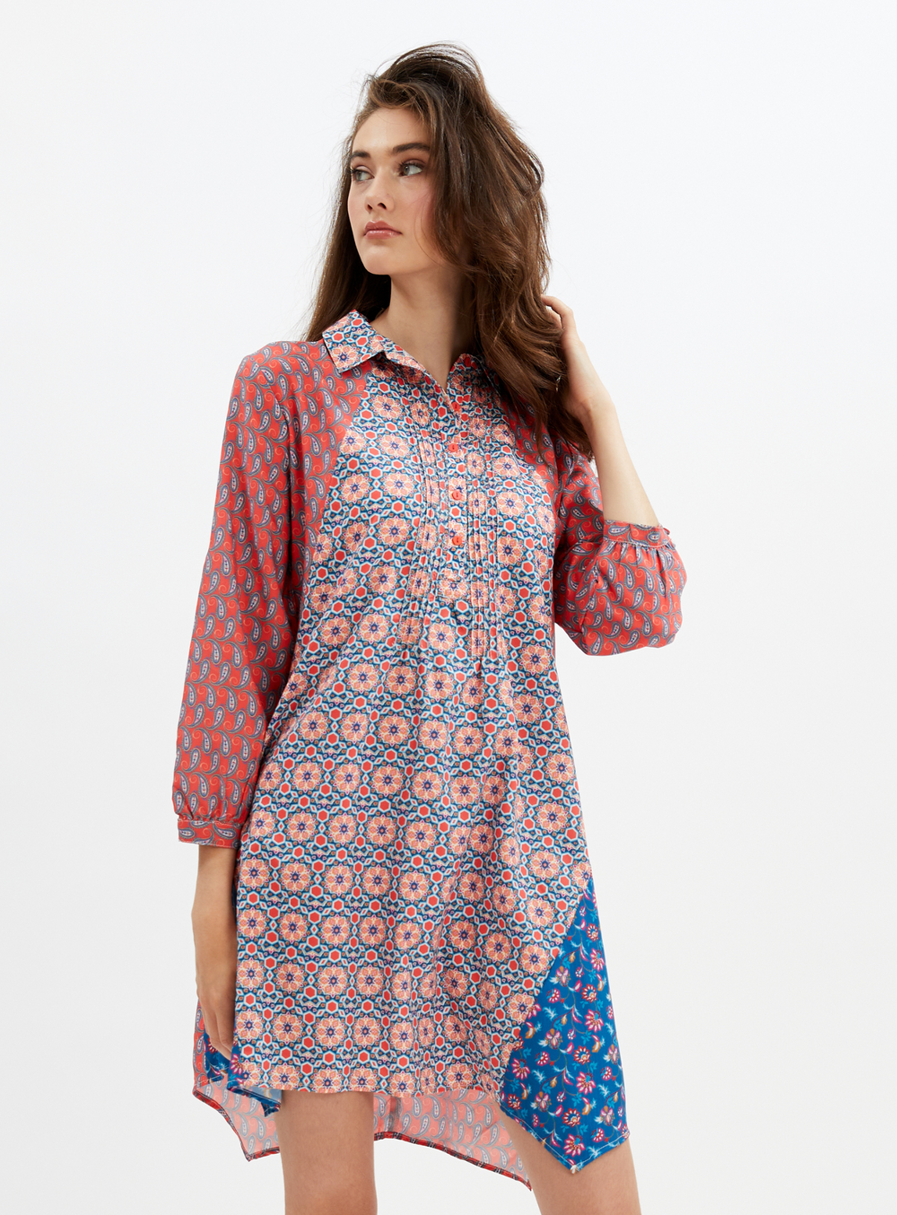ROSEMARY| Buttoned Patterned Dress || ROSEMARY| Robe à Motifs Boutonnée