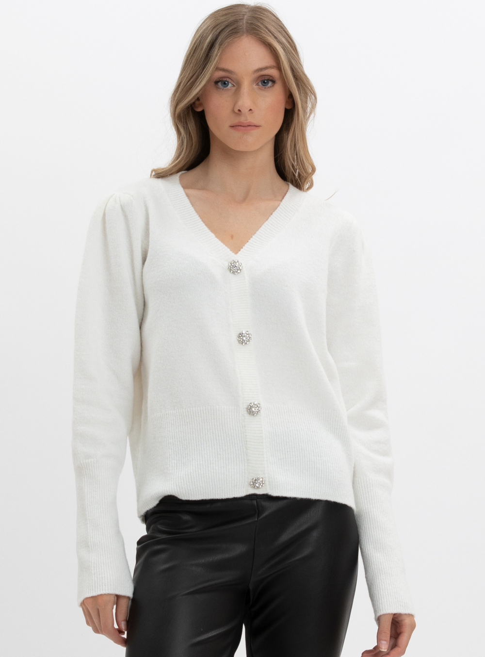 Neck cardigan best sale