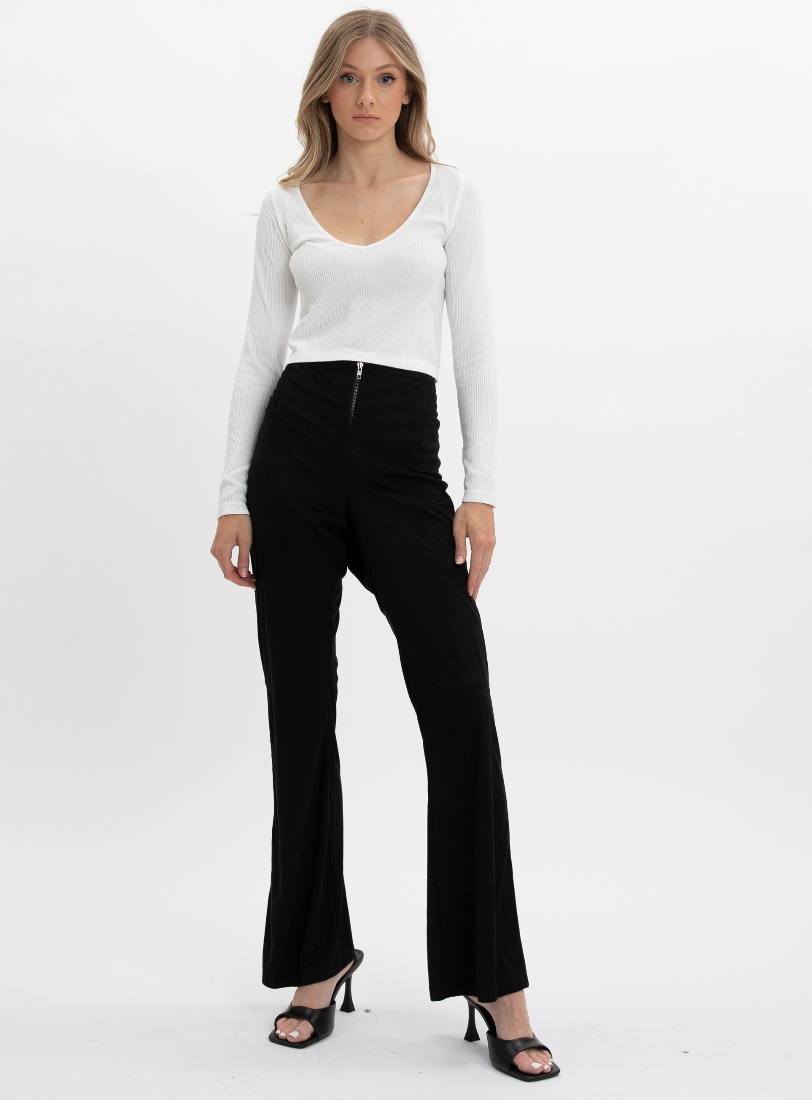 LIZZIE | Vegan Suede Flare Pants