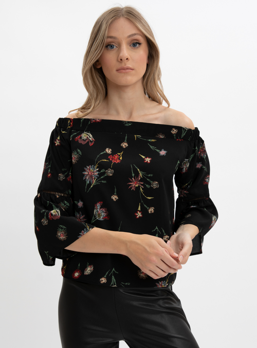 Floral off shoulder blouse clearance