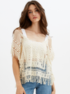 JASMINE | Fringed Crochet Lace Poncho Top || JASMINE | Poncho à franges en crochet et dentelle