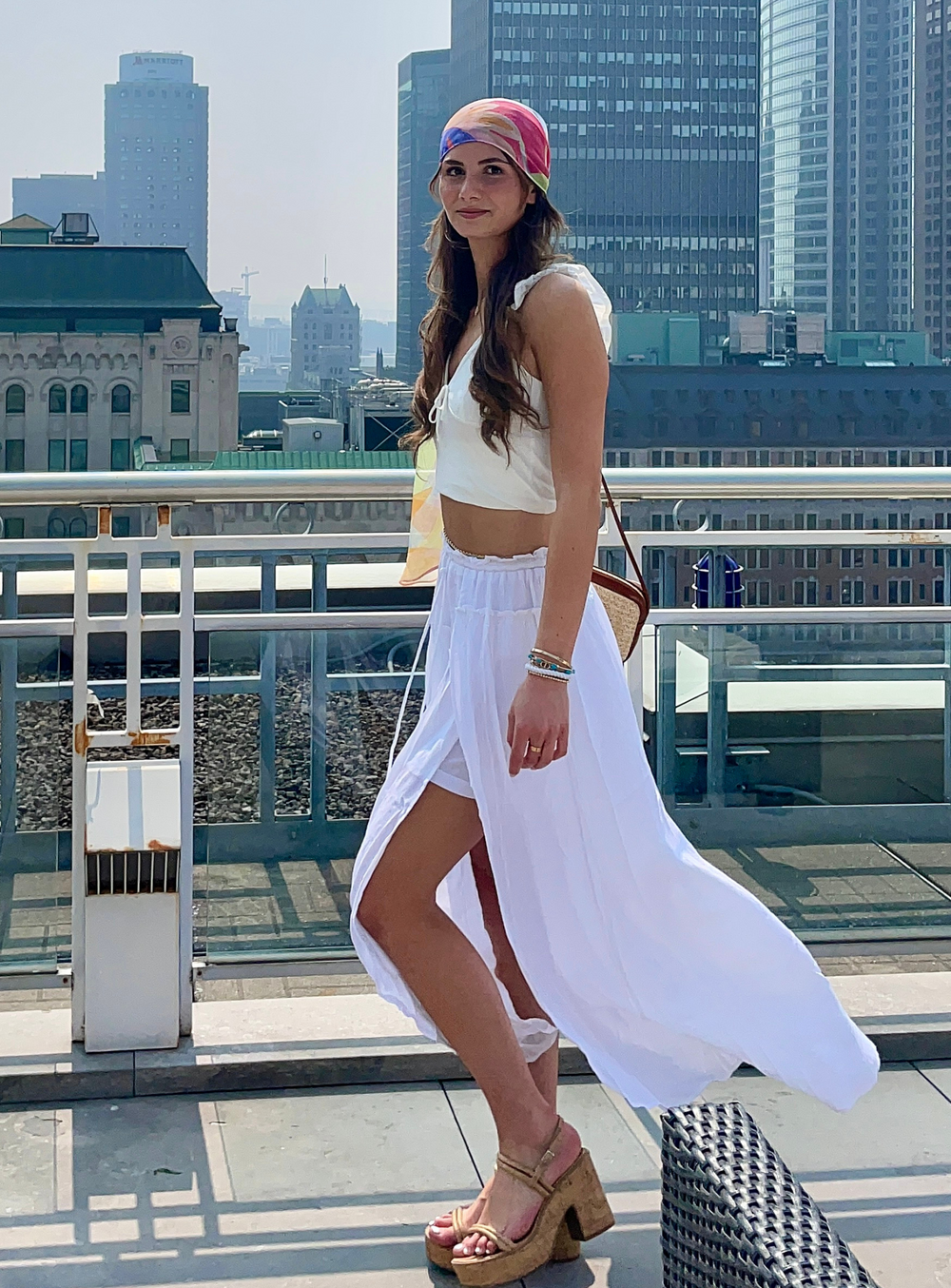 KAY White Maxi Skirt KAY Jupe Maxi Blanche
