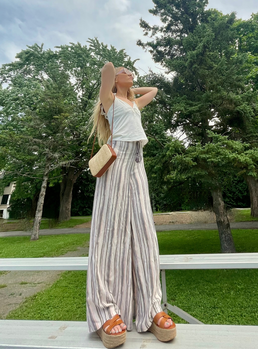 NIKKI Vintage Striped Pants Point Zero