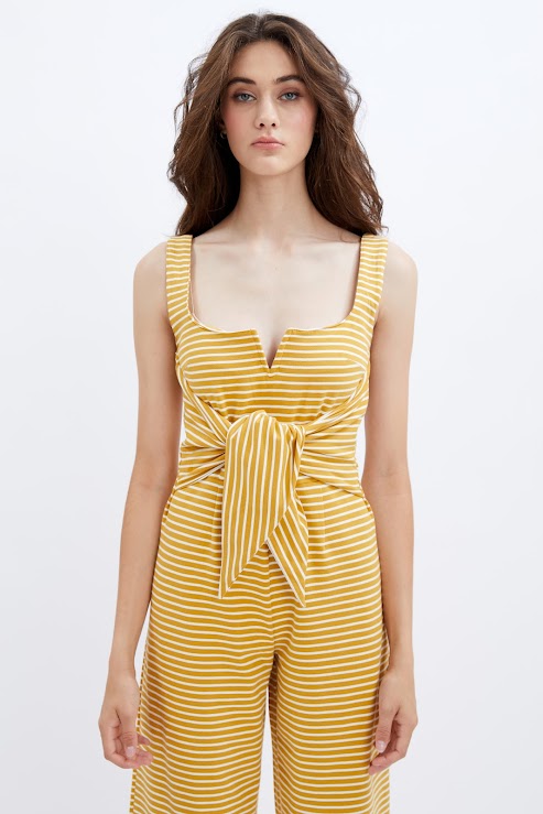 NADINE | Striped Terry Jumpsuit || NADINE | Combinaison en éponge rayée