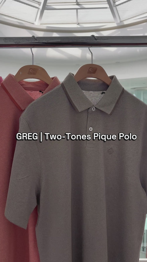 Greg | Polo En Piqué À Col Boutonné Deux Tons