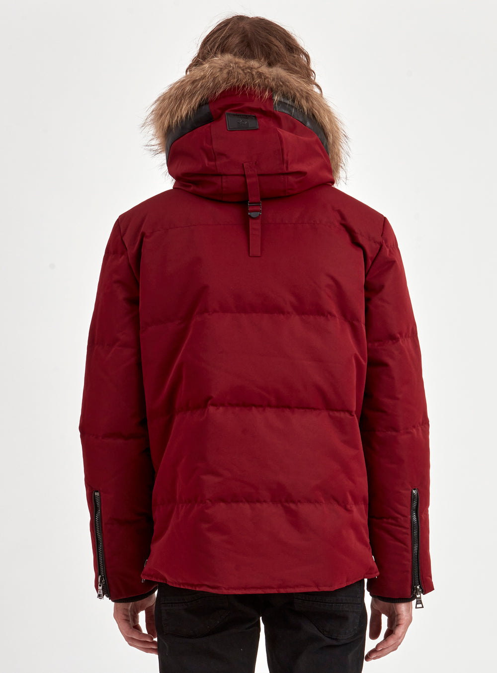 CASEY | BLACK LABEL PREMIUM DOWN RACCOON FUR TRIM JACKET (-40°C)-CRIMSON