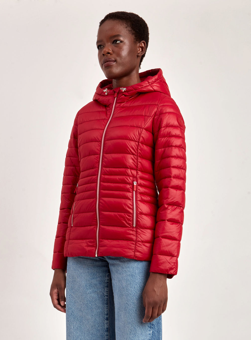 HOODED ULTRALIGHT PACKABLE JACKET-RED