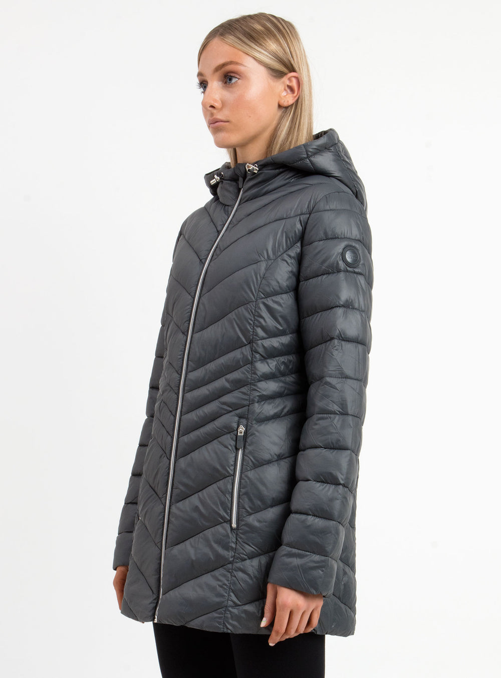 MARTEL | LONG PACKABLE ULTRALIGHT JACKET-FOG||MARTEL | MANTEAU LONG COMPRESSIBLE ULTRALÉGER-VOLONTÉ