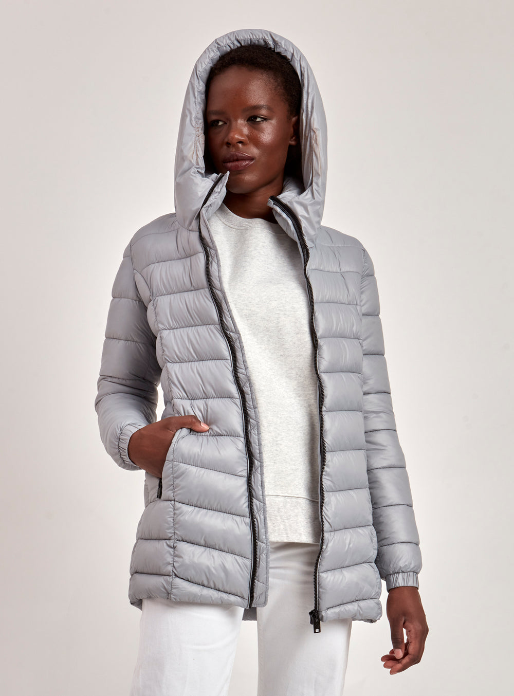 CLAUDIA | LONG MID-WEIGHT PUFFER COAT-ASH||CLAUDIA | MANTEAU PUFFER LONG POIDS MOYEN-CENDRE