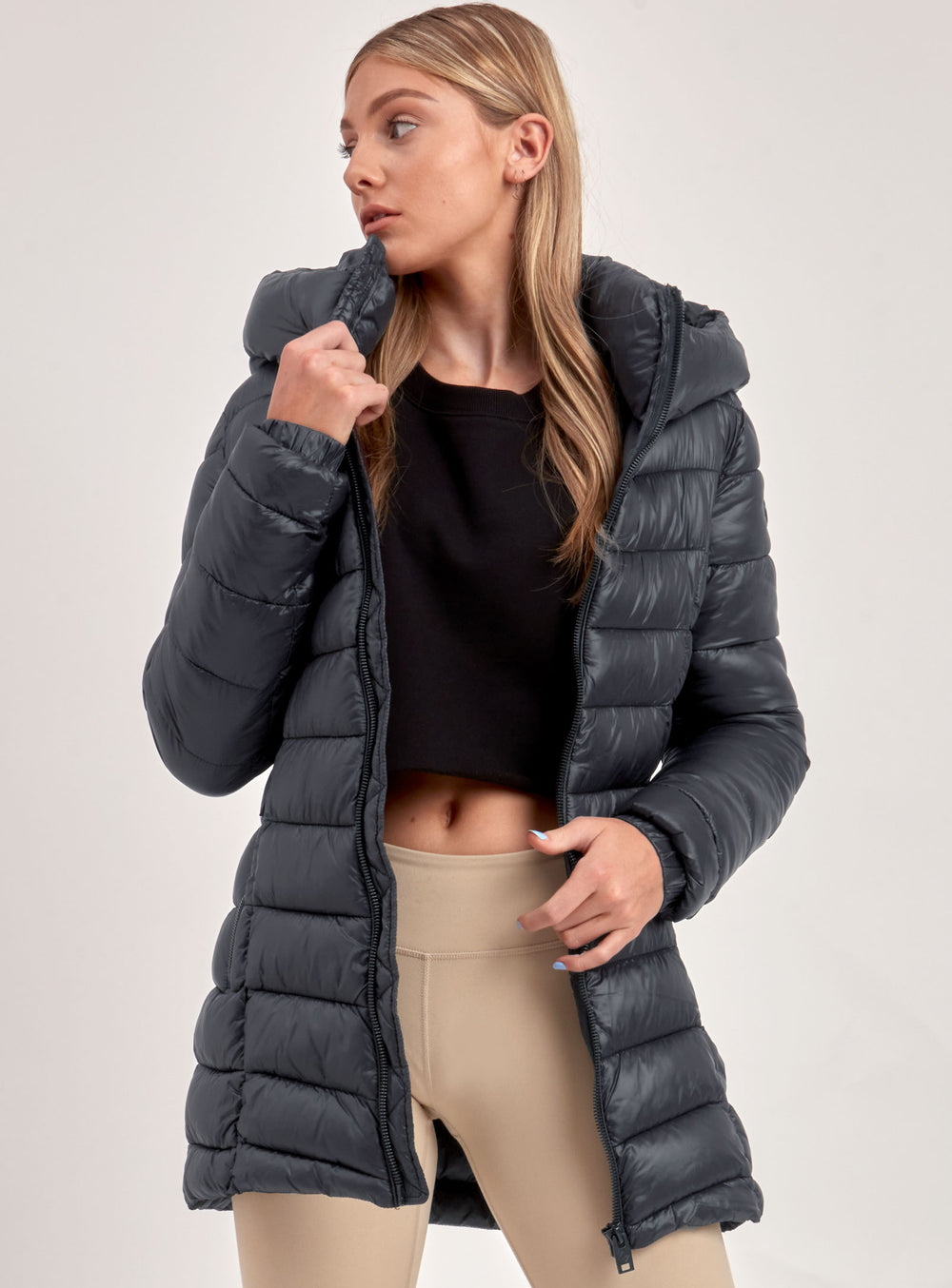 LONG PUFFER COAT PRO MID-WEIGHT W/ HOOD
-FOG