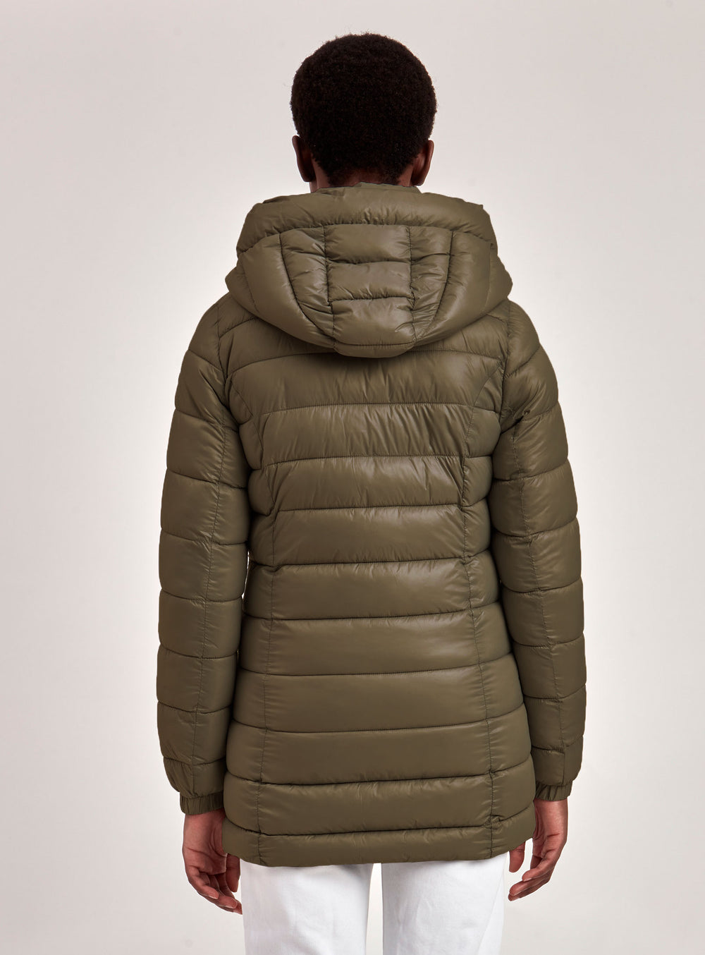 CLAUDIA | LONG MID-WEIGHT PUFFER COAT-ARMY||CLAUDIA | MANTEAU PUFFER LONG POIDS MOYEN-ARMÉE