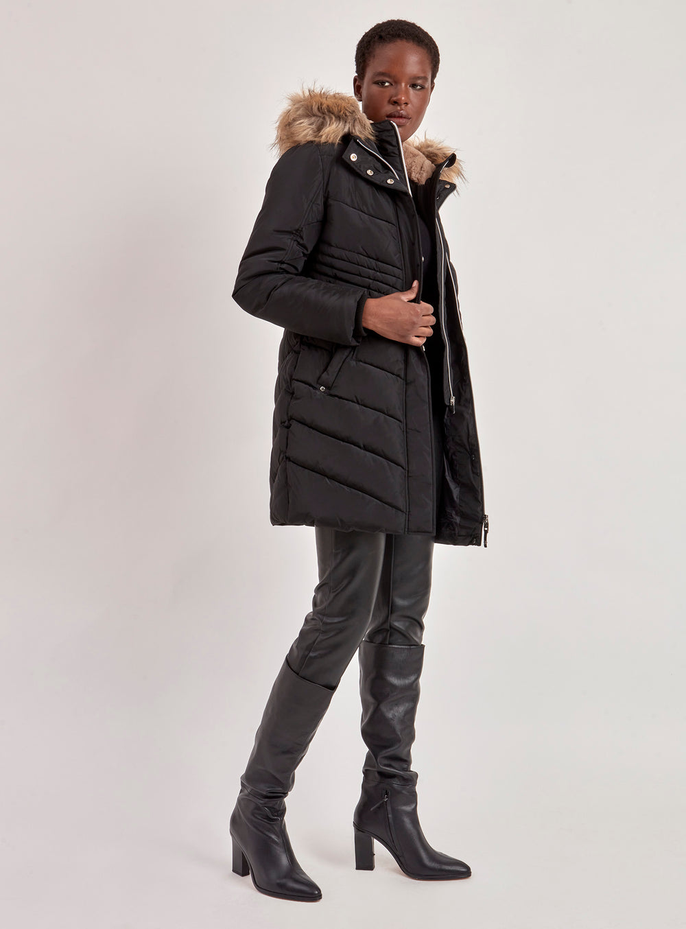 QUILTED JACKET-BLACK
