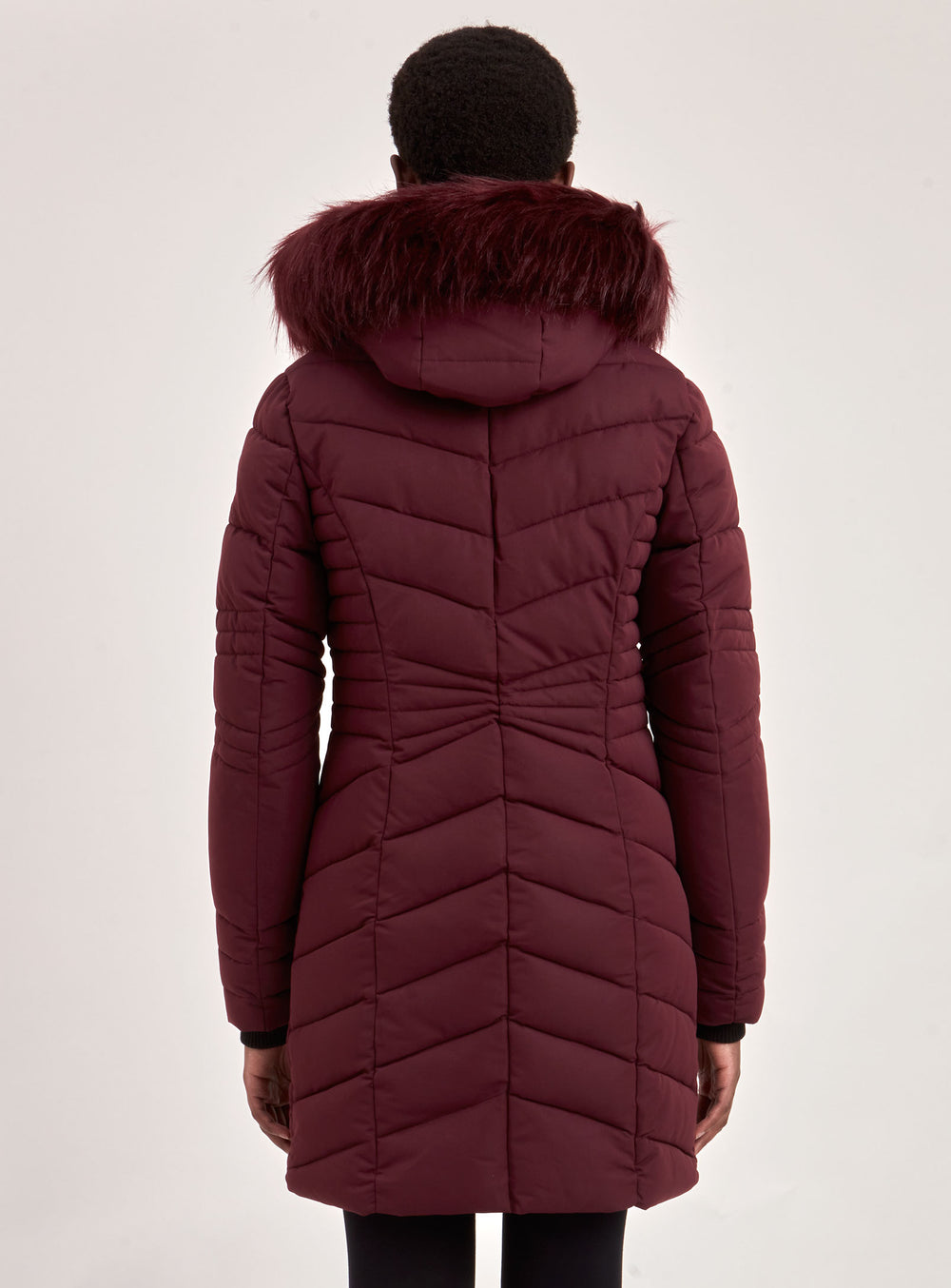 EMILY | PARKA JACKET WITH FAUX-FUR TRIM (-35°C)-CURRANT