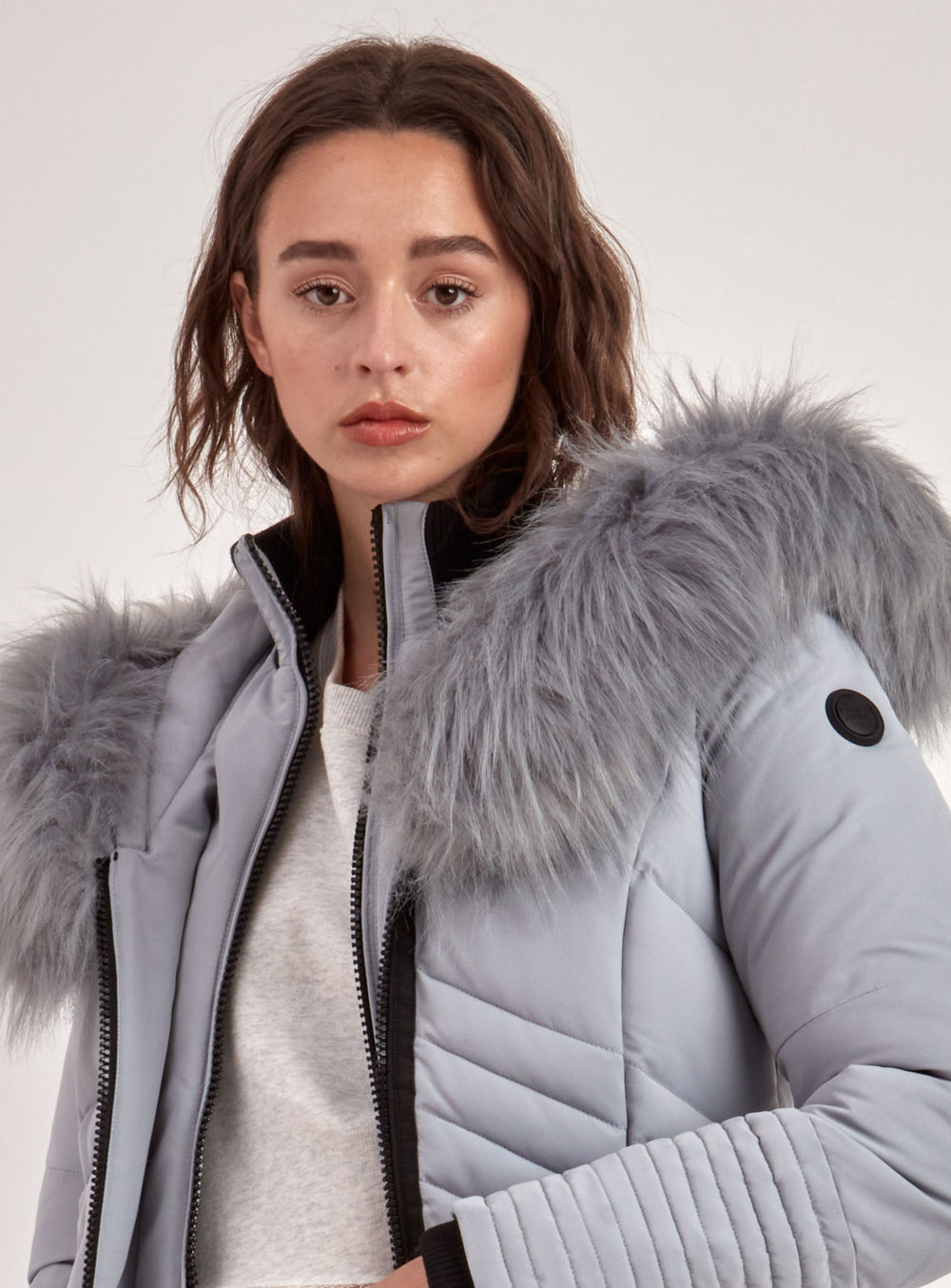 OLYMPIA | PARKA JACKET VEGAN-FUR TRIM (-35°C)-ASH