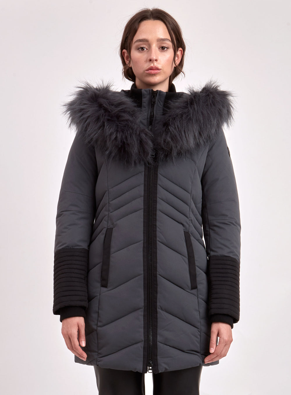 OLYMPIA | PARKA JACKET VEGAN-FUR TRIM (-35°C)-FOG
