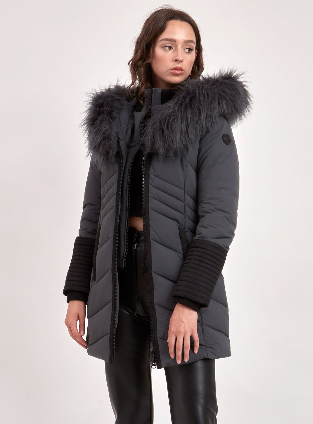 OLYMPIA | PARKA JACKET VEGAN-FUR TRIM (-35°C)-FOG