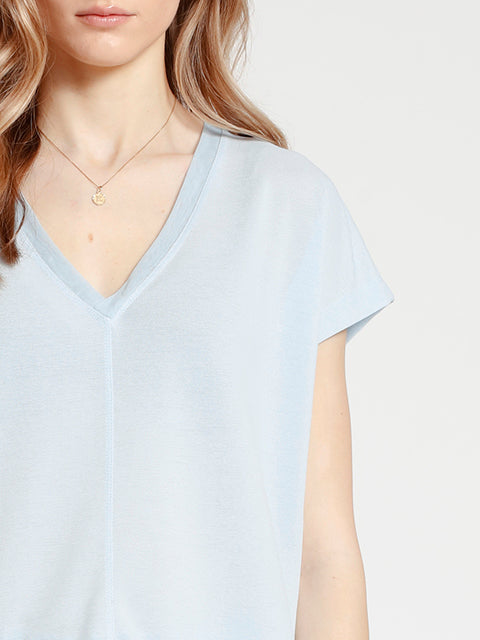 REYA | Short sleeve v neck top ||REYA | Haut à manches courtes et col v