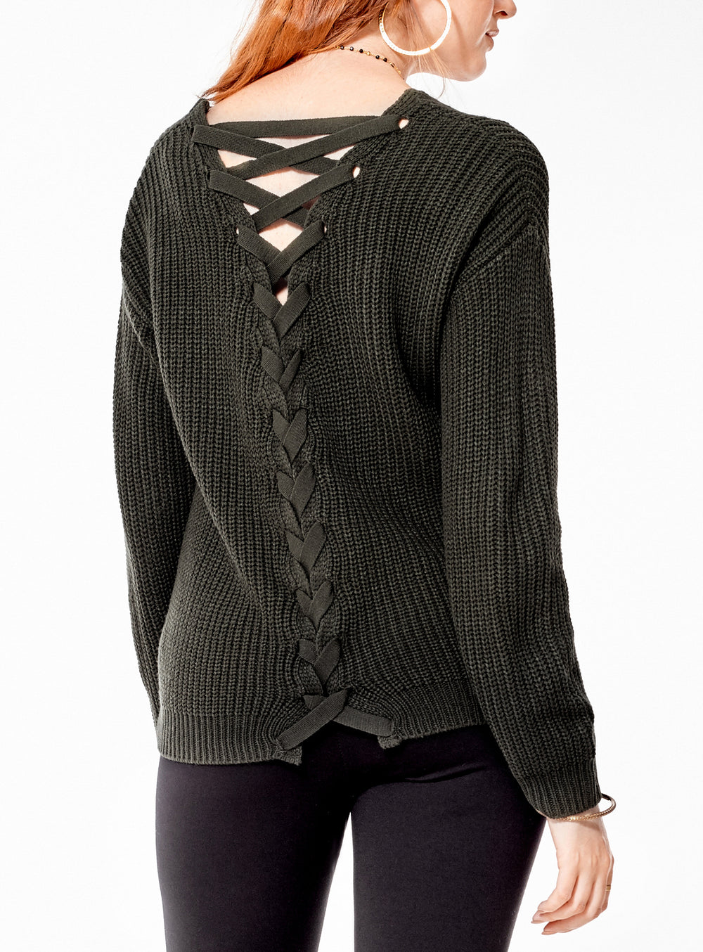 Lace up on sale sweaters