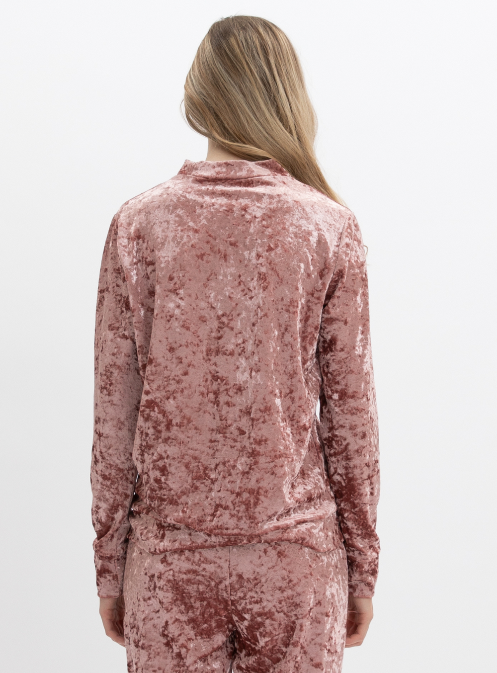 Pink crushed 2025 velvet tracksuit