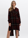 SAMMY | Long  asymetric plaid shirt || SAMMY | Longue chemise a carreau asymetrique