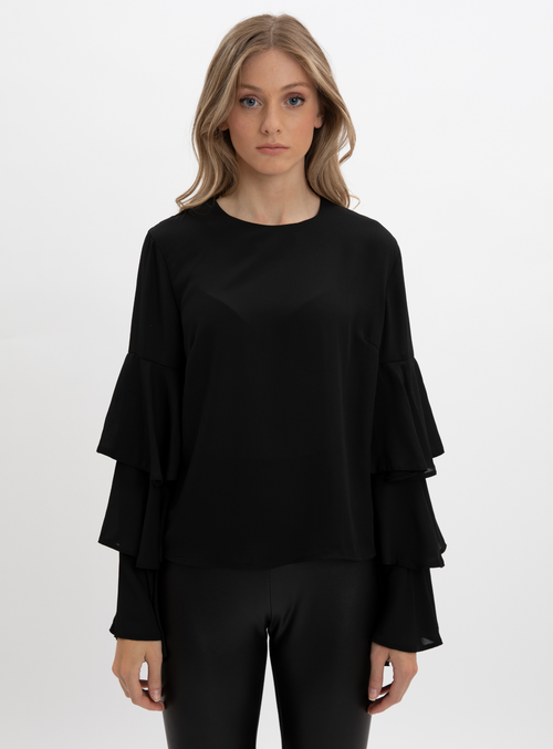 LAUREN Shirt with ruffle sleeves LAUREN Chemise avec manche froufrous