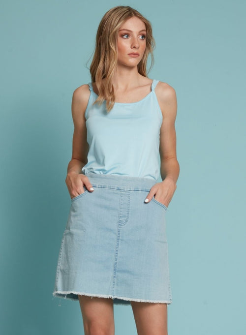 Light Indigo Denim||Denim indigo clair